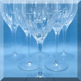 G31. Set of 10 Miller Rogaska crystal wine glasses. 8”h - $100